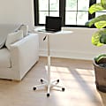 Flash Furniture Sit To Stand Mobile Laptop Computer Desk, 36-1/2"H x 25-1/2"W x 22-1/2"D, White