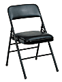 Bridgeport Deluxe Padded Folding Chairs, Black, Carton Of 4