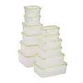 Honey-Can-Do 24-Piece Locking Food Container Set, 0.3 - 2.1 Qt, Clear