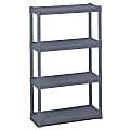 Iceberg Rough 'n Ready Storage System, 4 Shelves, 54"H x 32"W x 13"D, Charcoal 1 thumbnail image