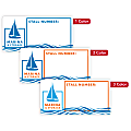 Custom Printed Outdoor Weatherproof 1, 2, or 3 Color Labels And Stickers, 2" x 4" Rectangle, Box of 250