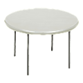 Iceberg Indestruct-Table Too Round Folding Table, 29"H x 48"D, Platinum/Gray