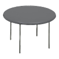 Iceberg Indestruct-Table Too Round Folding Table, 29"H x 48"D, Charcoal/Gray