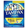 Tampax Pearl Tampons With LeakGuard Braid, Regular Absorbency, Unscented, Pack Of 18 Tampons 1 thumbnail image