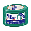 Tape Logic® Color Masking Tape, 3" Core, 0.25" x 180', Dark Green, Case Of 12