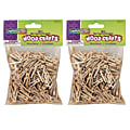 Creativity Street Mini Spring Clothespins, Natural Wood, 1", 250 Clothespins Per Pack, Pack Of 2 Packs 1 thumbnail image