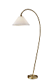 Adesso Delaney Floor Lamp, 72”H, Off-White Shade/Antique Brass Base 1 thumbnail image