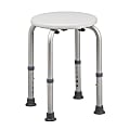 HealthSmart® Compact Shower Stool With Germ Protection, 20"H x 6 1/2"W x 6 1/2"D, White