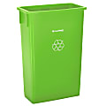 Alpine Rectangular Polypropylene Slim Trash Can, 23 Gallons, Green 1 thumbnail image