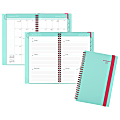 AT-A-GLANCE® Fashion Weekly/Monthly Planner, 4 7/8" x 8", 60% Recycled, Color/Play, Teal/Red, January to December 2017