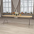Flash Furniture Rectangular Heavy-Duty Folding Banquet Table, 30"H x 30"W x 96"D, Natural 1 thumbnail image