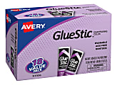 Avery® Disappearing Color Permanent Glue Stics, 0.26 Oz., Purple, Pack Of 18