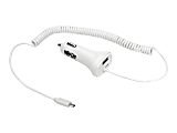 Tripp Lite Dual USB Car Charger for Tablets and Cell Phones with Quick Charge 2.0 Technology - Car power adapter - 2.4 A - QC 2.0 - 2 output connectors (USB, Micro-USB Type B) - white