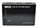 Tripp Lite 3 Port HDMI Mini Switch for Video and Audio 4K x 2K UHD 30 Hz - Video/audio switch - 3 x HDMI - desktop