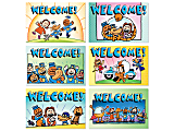 Scholastic Teacher Resources Dog Man Welcome Postcards, 4" x 6", Assorted Colors, Pack Of 36 Cards