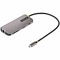 StarTech.com USB C Multiport Adapter, 4K 60Hz HDMI HDR10 Video, 3 Port 5Gbps USB 3.2 Hub, 100W Power Delivery, GbE, SD/MicroSD, Mini Dock 1 thumbnail image