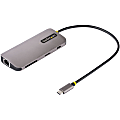 StarTech.com USB C Multiport Adapter, 4K 60Hz HDMI HDR10 Video, 3 Port 5Gbps USB 3.2 Hub, 100W Power Delivery, GbE, SD/MicroSD, Mini Dock 1 thumbnail image