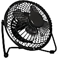 Optimus Personal Fan, 4-1/2"H x 4-7/16"W x 4"D, Black 1 thumbnail image