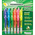 Dixon Fluorescent Colors Pocket Highlighters - Chisel Marker Point Style - Fluorescent Blue, Fluorescent Green, Fluorescent Orange, Fluorescent Pink, Fluorescent Purple, Fluorescent Yellow - 6 / Set