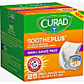 Curad SoothePlus Medium Non-stick Pads - 2" x 2" - 25/Box - White