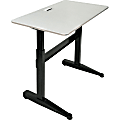 Iceberg Mobile Sit-Stand Desk, 47" x 27", Silver Gray
