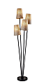 Adesso® Wentworth 4-Light Floor Lamp, 68"H, Light Brown/Black 1 thumbnail image