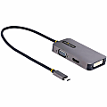 StarTech.com USB C Video Adapter, USB C to HDMI DVI VGA Adapter, 4K 60Hz, Aluminum, Video Display Adapter, USB Type C Travel Adapter 1 thumbnail image