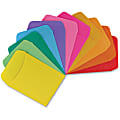 Hygloss Nonadhesive Library Pockets - 5" Height x 3.5" Width x 7" Length - Rectangular - Assorted - Manila - 30 / Pack