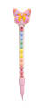 Office Depot® Brand Ballpoint Pen With Topper, Medium Point, 0.7 mm, Pink Barrel, Black Ink, Butterfly 1 thumbnail image