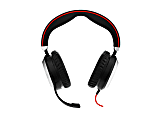 Jabra Evolve 80 UC stereo - Headset - full size - wired - active noise canceling - 3.5 mm jack 1 thumbnail image