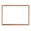 Crestline Dry-Erase Whiteboard, 18" x 24", Wood Frame With Brown Finish