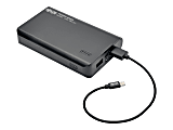 Tripp Lite Portable 2-Port USB Battery Charger Mobile Power Bank 10k mAh - Power bank - 10000 mAh - 3 A - 2 output connectors (USB) - on cable: Micro-USB - black 1 thumbnail image