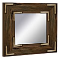PTM Images Framed Mirror, Accent, 20"H x 20"W, Natural Black