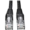 Tripp Lite Cat6 GbE Gigabit Ethernet Snagless Molded Patch Cable UTP Black RJ45 M/M 8ft 8' - 1x RJ-45 Male Network - N201008BK 1 thumbnail image