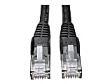 Tripp Lite Cat6 GbE Gigabit Ethernet Snagless Molded Patch Cable UTP Black RJ45 M/M 8ft 8' - 1 x RJ-45 Male Network - Gold Plated Connector - Copper Plated Contact - Black