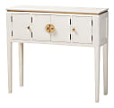 Baxton Studio 4-Door Wood Console Table, 33-1/2"H x 37-7/16"W x 11-1/4"D, White 1 thumbnail image