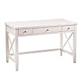 Southern Enterprises Larksmill 3-Drawer 48"W Desk, White