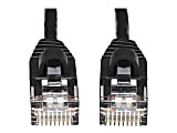 Tripp Lite Cat6a 10G Snagless Molded Slim UTP Network Patch Cable (M/M), Black, 10 ft. - First End: 1 x RJ-45 Male Network - Second End: 1 x RJ-45 Male Network - 10 Gbit/s - Patch Cable - Gold Plated Contact - 28 AWG - Black