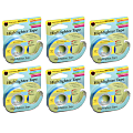 Lee Products Removable Highlighter Tape, 0.5" x 20', Blue, Pack Of 6 1 thumbnail image