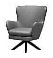 Coast to Coast Lionel Wood Accent Chair, Gray/Black