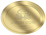 Custom Blind-Embossed Labels And Stickers, Foil Stock, 2-7/8" x 3-3/4" Oval, Box Of 500 Labels 1 thumbnail image