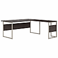 Bush Business Furniture Hybrid 72"W L-Shaped Corner Desk Table With Metal Legs, Storm Gray, Standard Delivery