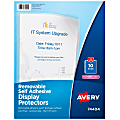 Avery® Self-Adhesive Wall And Door Communication Display Protectors, 8-1/2" x 11", Clear, Pack Of 10 Clear Sleeves 1 thumbnail image