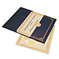 Geographics Presentation Kit - 60 lb - 8.50" x 11" - Laser, Inkjet Compatible - Metallic Blue with Gold Border - Paper - 1 / Kit