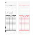 Lathem Time Cards, F/7000E, Numbered 1–100, 2-Sided, 3 3/8" x 9", White, Pack Of 100