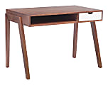 Zuo Modern Linea 45"W Writing Desk, Walnut