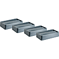Genuine Joe Space-saving Container Swing Lid - Rectangular - Gray - 4 / Carton 1 thumbnail image