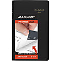 2024 AT-A-GLANCE® Weekly Appointment Book Planner, 5" x 8", Black, January To December 2024, 7007505