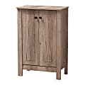 Baxton Studio Modern And Contemporary Transitional 37"H 2-Door Shoe Storage Cabinet, Natural Oak