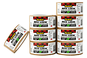 Scotch Box Lock Paper Packing Tape, 8 Tape Rolls, 1.88 in x 25 yd, 3" Core, Extreme Grip Moving Tape, Brown